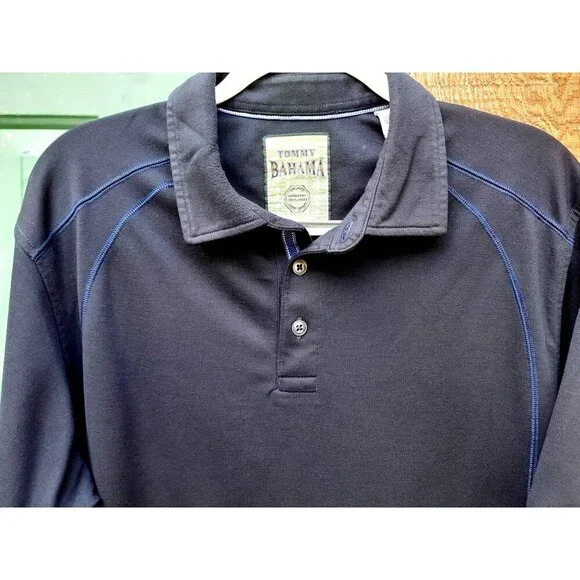 Tommy Bahama Bungalow Polo Dark Blue Size L - Picture 5 of 6